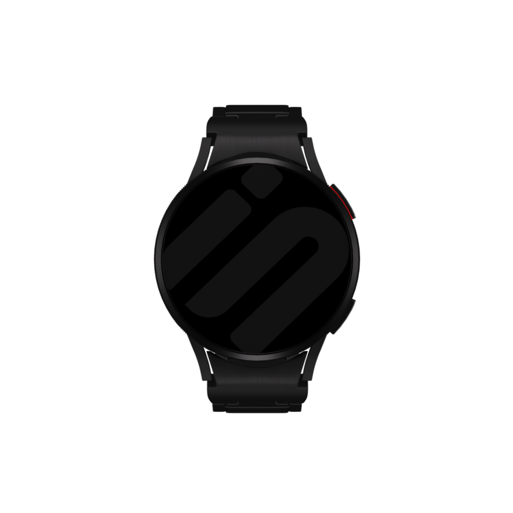 Strap-it® Strap-it Samsung Galaxy Watch 4 Classic 42mm 'One push' Titan Armband (Schwarz)