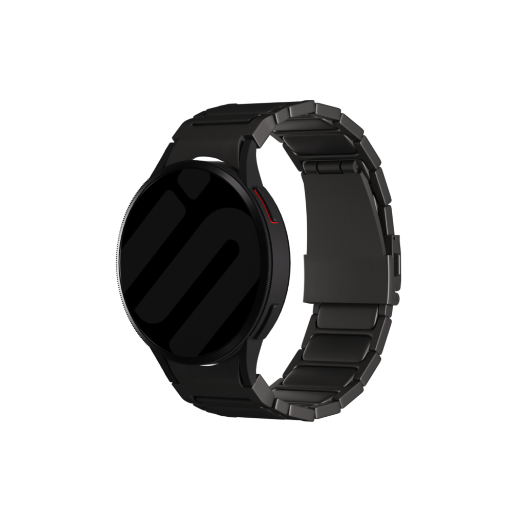Strap-it® Strap-it Samsung Galaxy Watch 5 44mm 'One push' Luxus Titan Armband (Graphit) Strap-it® Strap-it Samsung Galaxy Watch 5 44mm 'One push' Luxus Titan Armband (Graphit)