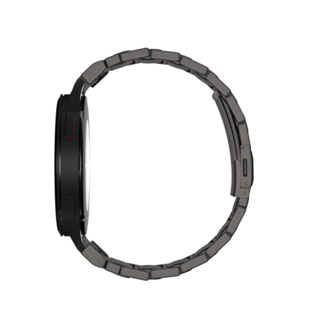Strap-it® Strap-it Samsung Galaxy Watch 5 44mm 'One push' Luxus Titan Armband (Graphit) Strap-it® Strap-it Samsung Galaxy Watch 5 44mm 'One push' Luxus Titan Armband (Graphit)