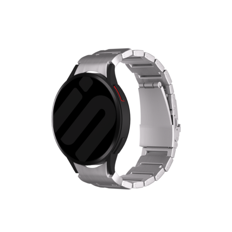 Strap-it® Strap-it Samsung Galaxy Watch 6 44mm 'One push' Titan Armband (Silber)