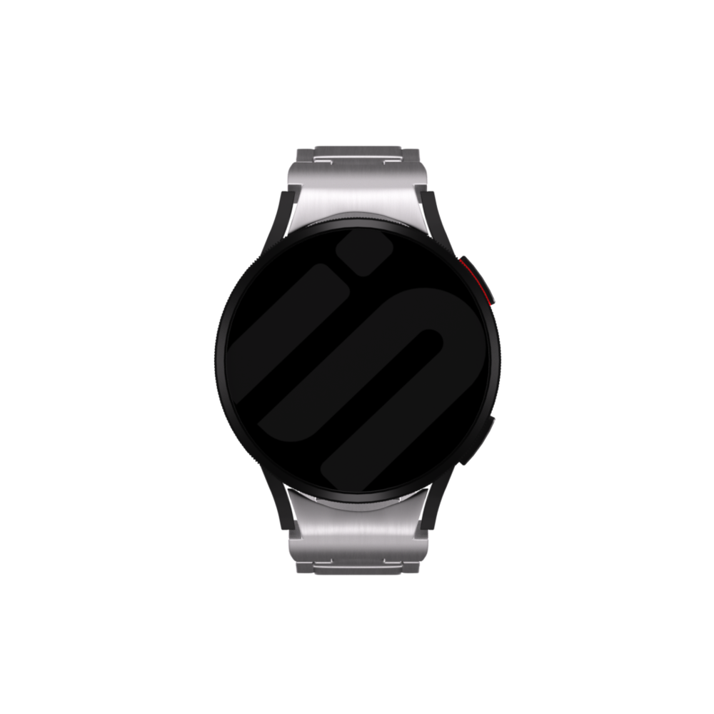 Strap-it® Strap-it Samsung Galaxy Watch 6 44mm 'One push' Titan Armband (Silber)