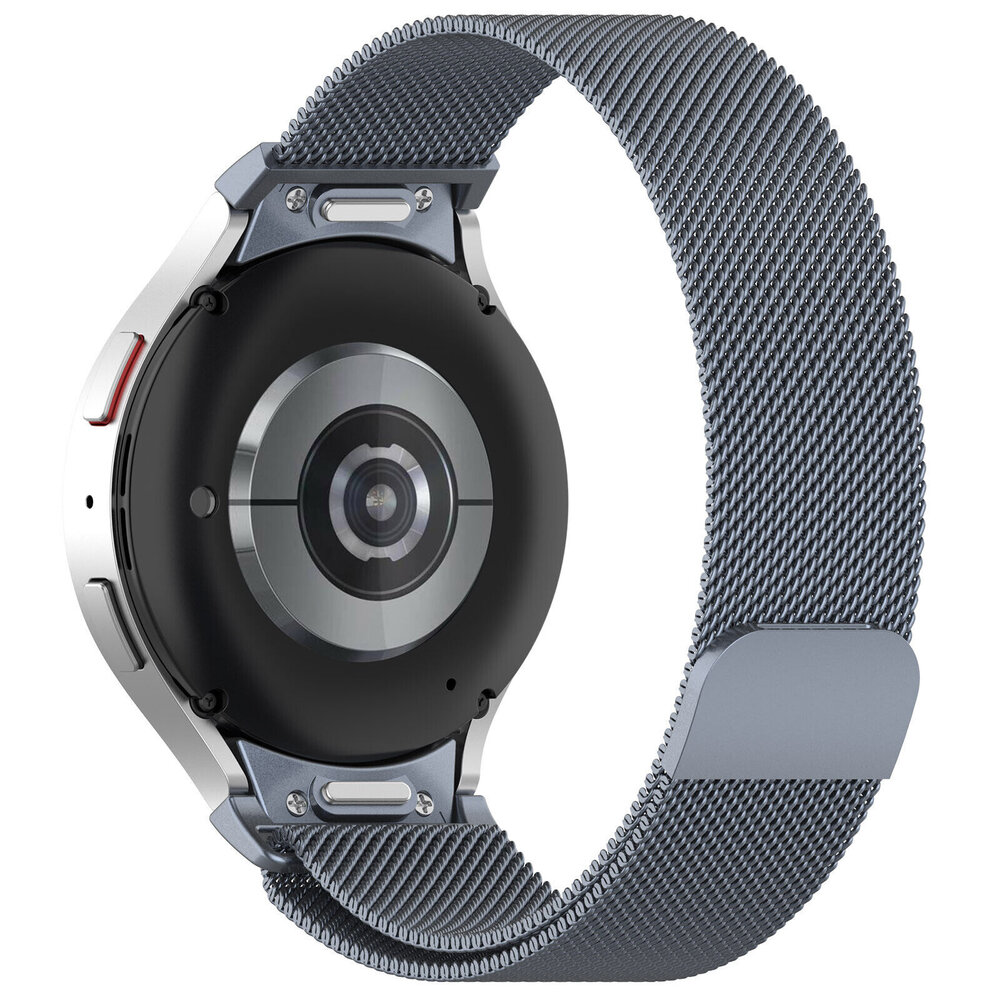 Strap-it® Strap-it Samsung Galaxy Watch 6 Classic 43mm 'One push' Milanaise Armband (Grau)
