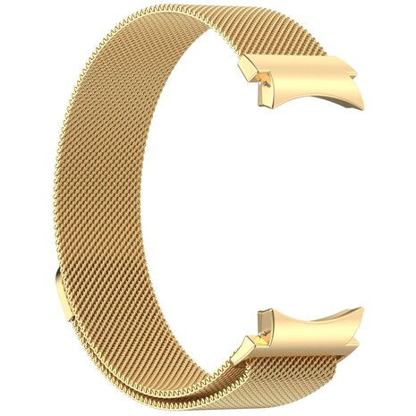 Strap-it® Strap-it Samsung Galaxy Watch 6 Classic 47mm 'One push' Milanaise Armband (Gold) Strap-it® Strap-it Samsung Galaxy Watch 6 Classic 47mm 'One push' Milanaise Armband (Gold)