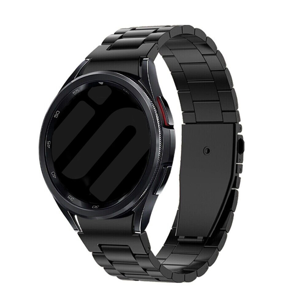 Strap-it® Strap-it Samsung Galaxy Watch 4 40mm 'One push' Stahlarmband (Schwarz)