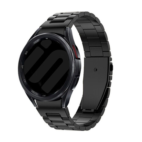 Strap-it® Strap-it Samsung Galaxy Watch 4 40mm 'One push' Stahlarmband (Schwarz)