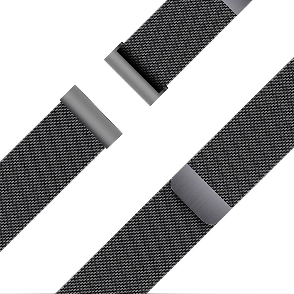Bandz Bandz Amazfit Bip U (Pro) Milanaise Loop Armband (Schwarz) Bandz Bandz Amazfit Bip U (Pro) Milanaise Loop Armband (Schwarz)