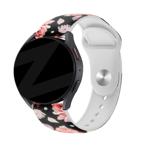 Bandz Bandz Amazfit Bip U (Pro) Silikonarmband 'Flowers' Bandz Bandz Amazfit Bip U (Pro) Silikonarmband 'Flowers'