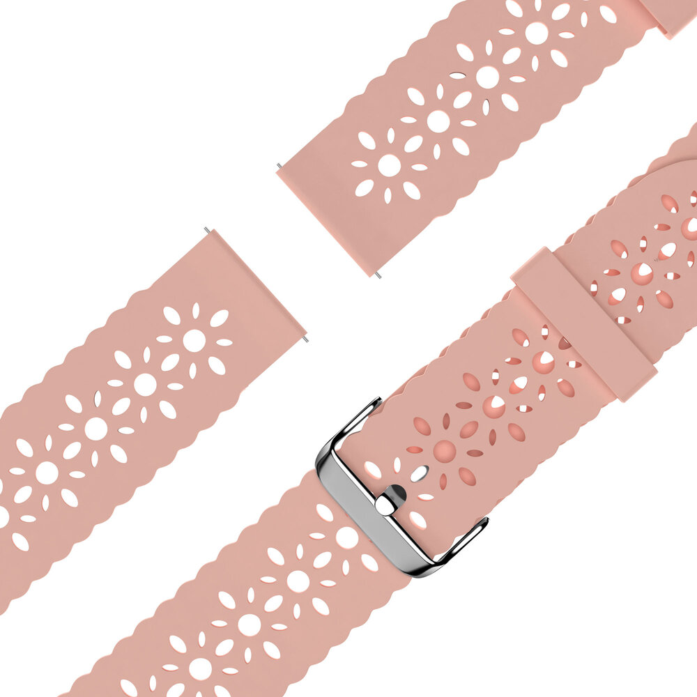 Bandz Bandz Amazfit Bip U (Pro) Silikonarmband mit Blumenmuster (Rosa) Bandz Bandz Amazfit Bip U (Pro) Silikonarmband mit Blumenmuster (Rosa)
