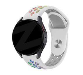 Bandz Bandz Amazfit Bip U (Pro) Sportarmband 'Deluxe' (Weiß/Regenbogen) Bandz Bandz Amazfit Bip U (Pro) Sportarmband 'Deluxe' (Weiß/Regenbogen)