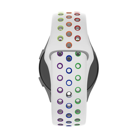 Bandz Bandz Amazfit Bip U (Pro) Sportarmband 'Deluxe' (Weiß/Regenbogen) Bandz Bandz Amazfit Bip U (Pro) Sportarmband 'Deluxe' (Weiß/Regenbogen)
