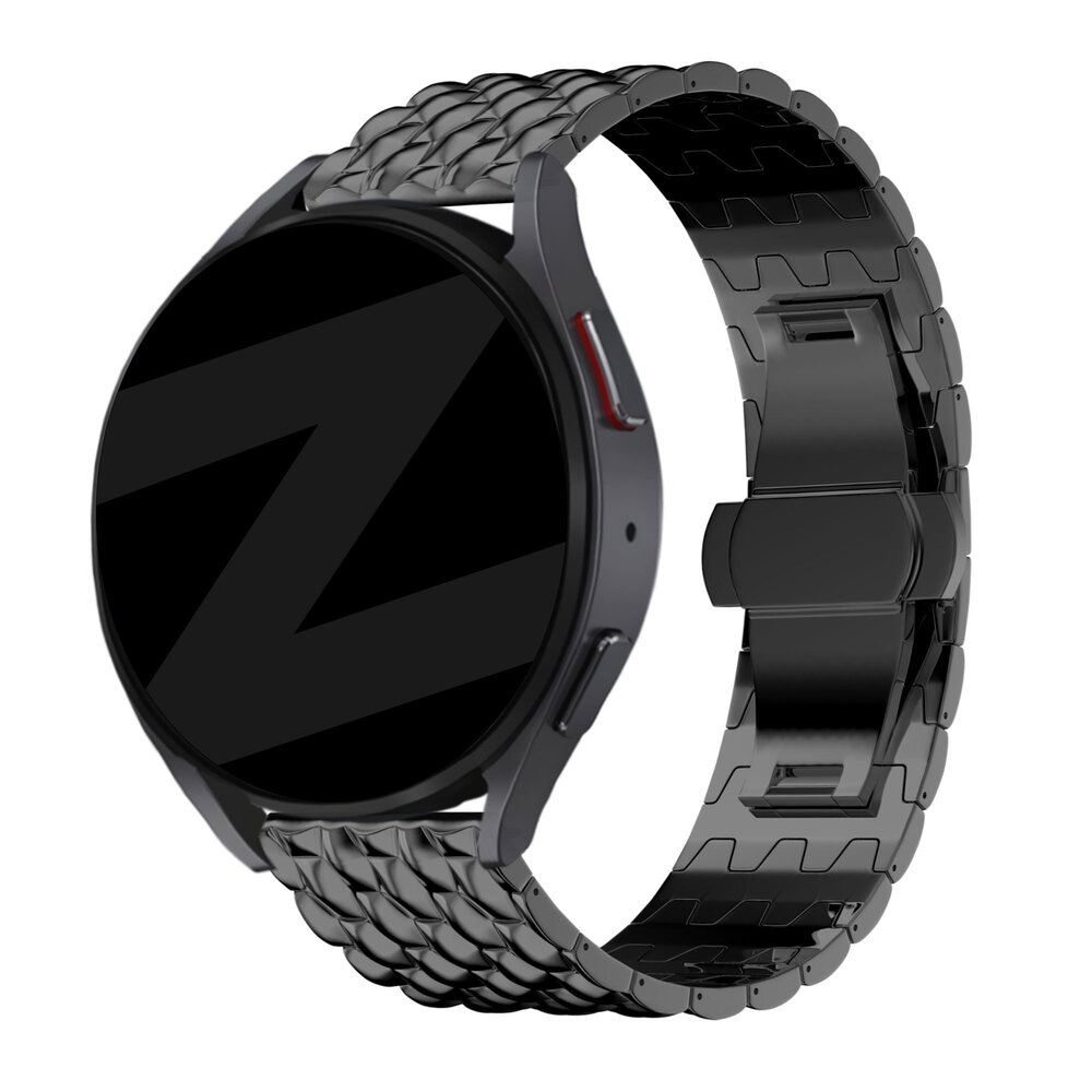 Bandz Bandz Amazfit Bip U (Pro) Stahlarmband 'Dragon' (Schwarz) Bandz Bandz Amazfit Bip U (Pro) Stahlarmband 'Dragon' (Schwarz)