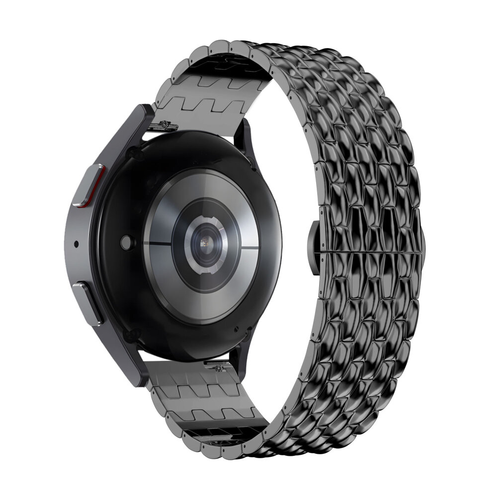 Bandz Bandz Amazfit Bip U (Pro) Stahlarmband 'Dragon' (Schwarz) Bandz Bandz Amazfit Bip U (Pro) Stahlarmband 'Dragon' (Schwarz)