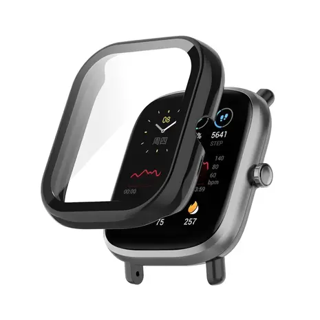 Strap-it® Strap-it Amazfit Bip U (Pro) PC-Hülle mit Glas (Schwarz) Strap-it® Strap-it Amazfit Bip U (Pro) PC-Hülle mit Glas (Schwarz)