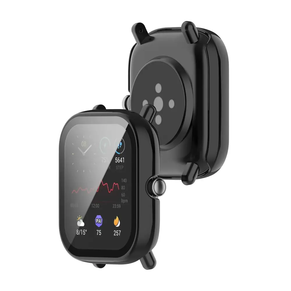 Strap-it® Strap-it Amazfit Bip U (Pro) PC-Hülle mit Glas (Schwarz) Strap-it® Strap-it Amazfit Bip U (Pro) PC-Hülle mit Glas (Schwarz)