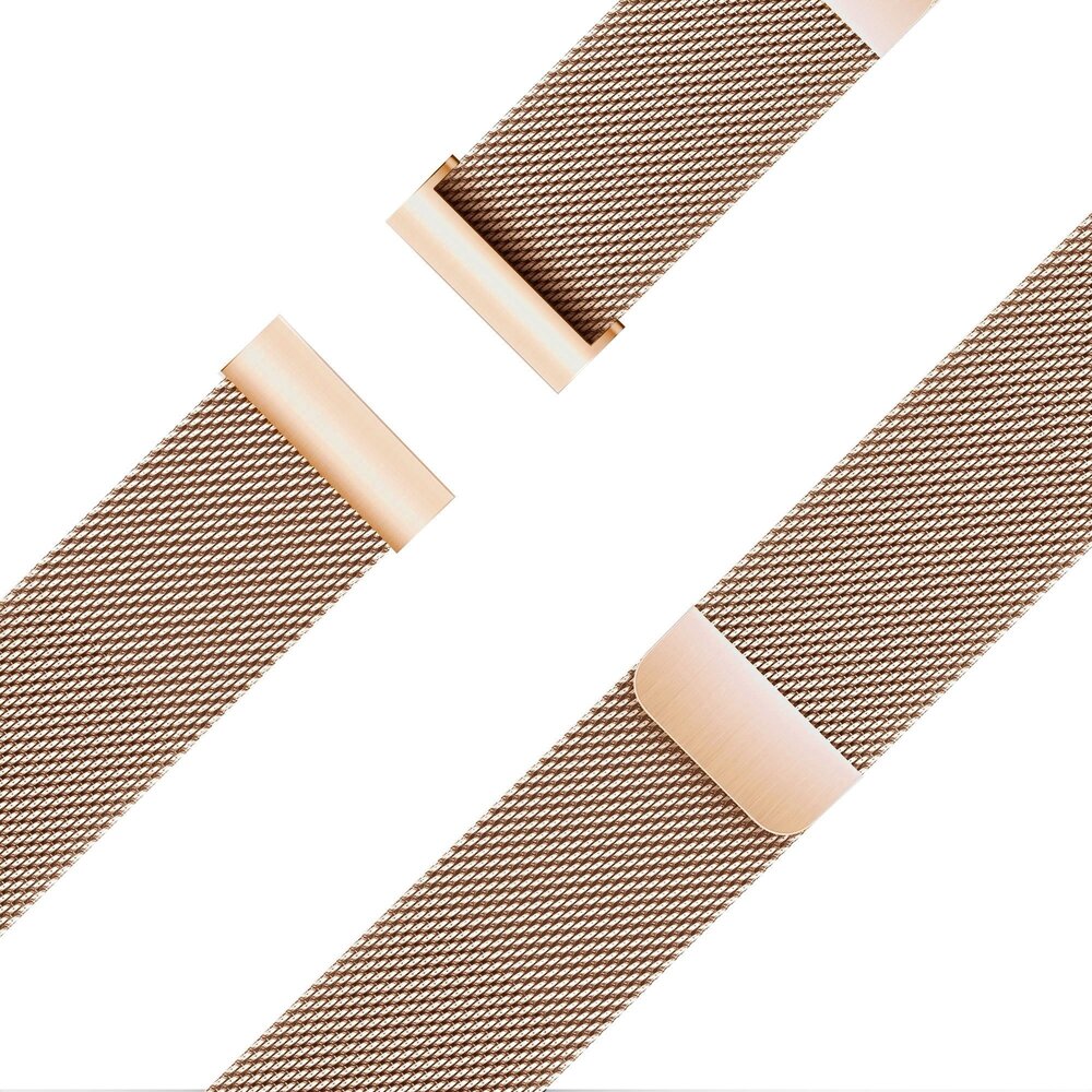 Bandz Bandz Amazfit GTS 4 Milanaise Loop Armband (Rosagold) Bandz Bandz Amazfit GTS 4 Milanaise Loop Armband (Rosagold)