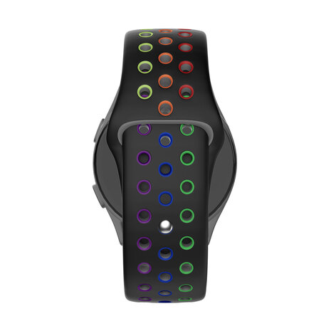 Bandz Bandz Amazfit GTS 4 Sportarmband 'Deluxe' (Schwarz/Regenbogen) Bandz Bandz Amazfit GTS 4 Sportarmband 'Deluxe' (Schwarz/Regenbogen)