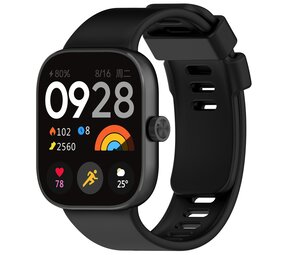 Strap-it® Redmi Watch 4 Silikonarmband (Schwarz) Strap-it® Redmi Watch 4 Silikonarmband (Schwarz)