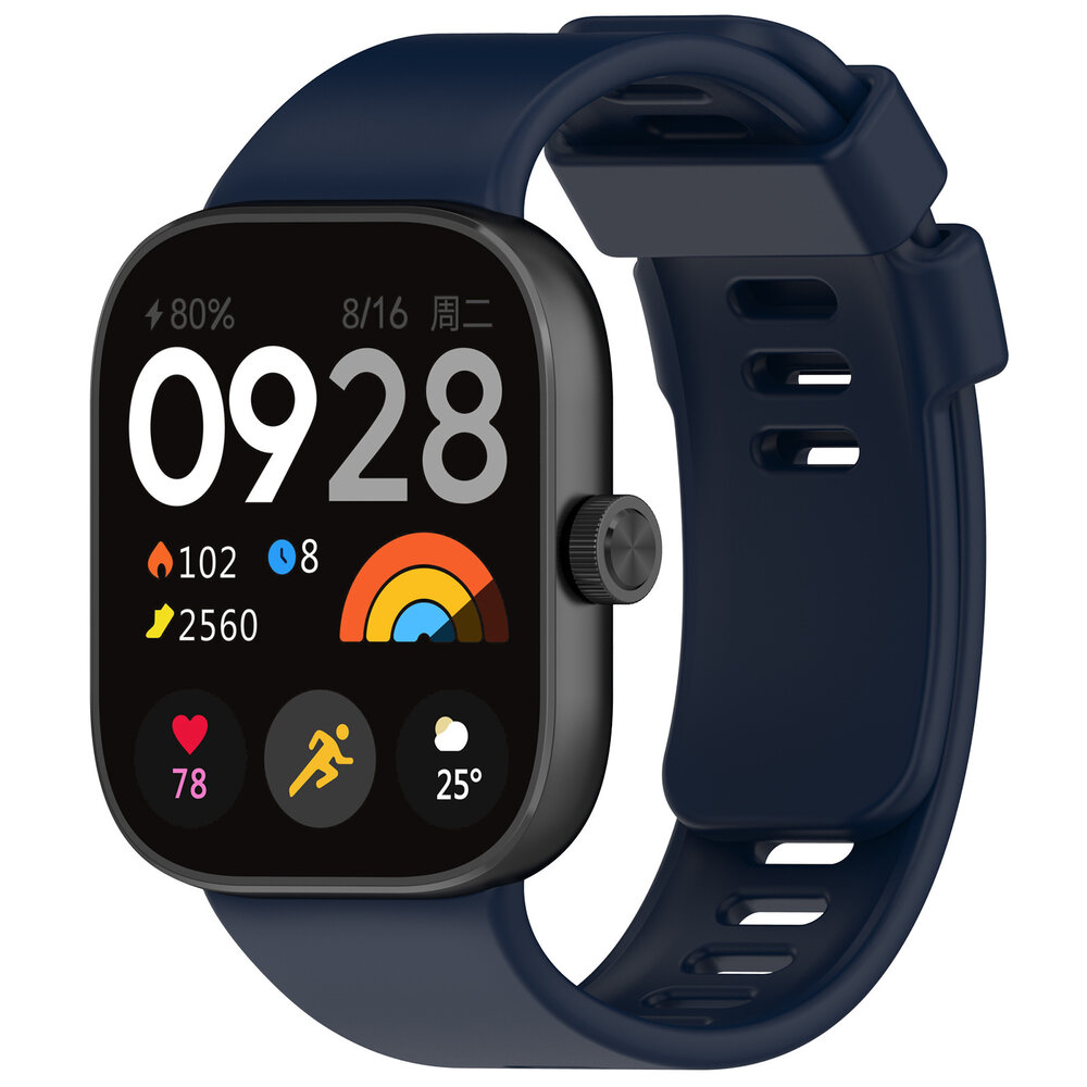 Strap-it® Strap-it Redmi Watch 4 Silikonarmband (Dunkelblau)