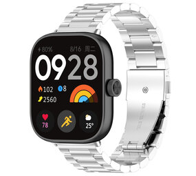 Strap-it® Redmi Watch 4 Stahlarmband (Silber) Strap-it® Redmi Watch 4 Stahlarmband (Silber)