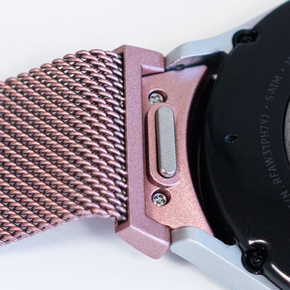 Strap-it® Strap-it Samsung Galaxy Watch 6 Classic 47mm 'One push' Milanaise Armband (Rosa) Strap-it® Strap-it Samsung Galaxy Watch 6 Classic 47mm 'One push' Milanaise Armband (Rosa)