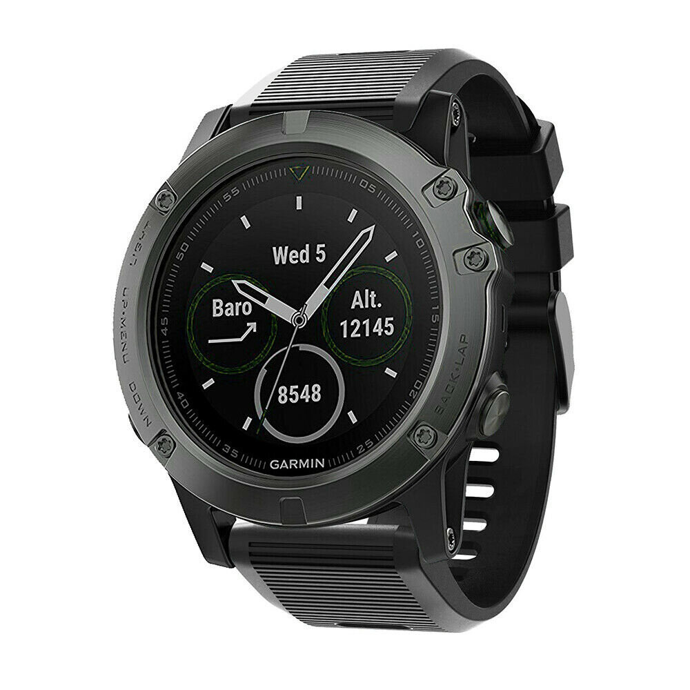 Strap-it® Strap-it Garmin Epix Pro (Gen 2) 51mm Silikonarmband (Schwarz)