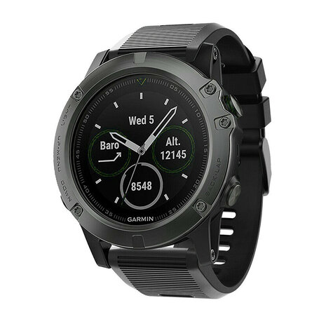 Strap-it® Strap-it Garmin Epix Pro (Gen 2) 51mm Silikonarmband (Schwarz)