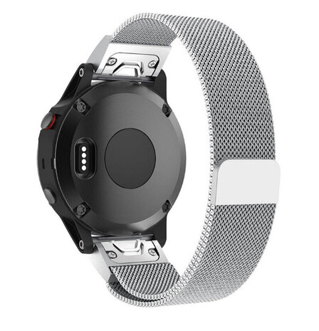 Strap-it® Strap-it Garmin Epix Pro (Gen 2) 51mm Milanaise Armband (Silber) Strap-it® Strap-it Garmin Epix Pro (Gen 2) 51mm Milanaise Armband (Silber)