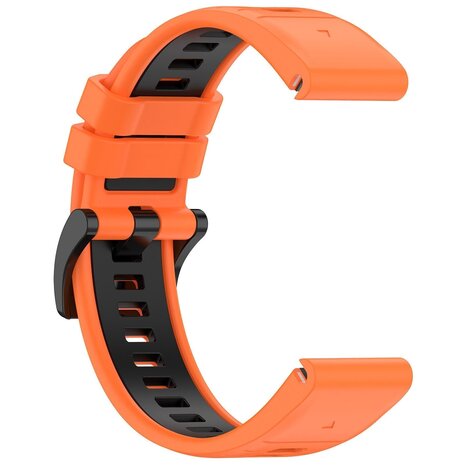 Strap-it® Strap-it Garmin Epix Pro (Gen 2) 47mm Sport Armband mit Schnalle (Orange/Schwarz)