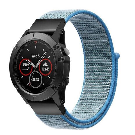 Strap-it® Strap-it Garmin Epix Pro (Gen 2) 42mm Nylonarmband (Hellblau)