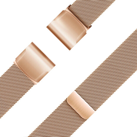 Bandz Strap-it Bandz Garmin Epix Pro (Gen 2) 42mm Milanaise Loop Band (Rosagold) Bandz Strap-it Bandz Garmin Epix Pro (Gen 2) 42mm Milanaise Loop Band (Rosagold)