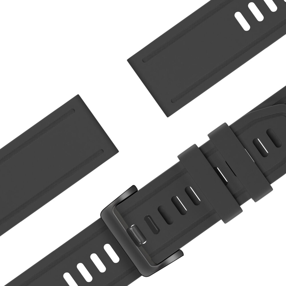 Bandz Strap-it Bandz Garmin Epix Pro (Gen 2) 42mm Silikonarmband mit Schnallenverschluss (Schwarz) Bandz Strap-it Bandz Garmin Epix Pro (Gen 2) 42mm Silikonarmband mit Schnallenverschluss (Schwarz)