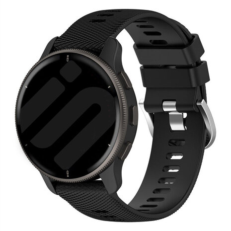 Strap-it® Strap-it Garmin Venu 2 Silikonarmband (Schwarz)