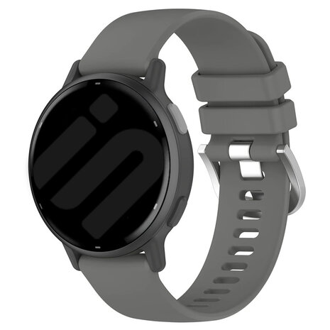 Strap-it® Strap-it Garmin Forerunner 265 Silikon Classic Armband (Dunkelgrau)