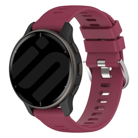 Strap-it® Strap-it Garmin Venu 3 Silikonarmband (Weinrot)