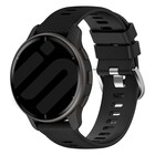Strap-it® Strap-it Garmin Vivoactive 4 Silikonarmband (Schwarz)