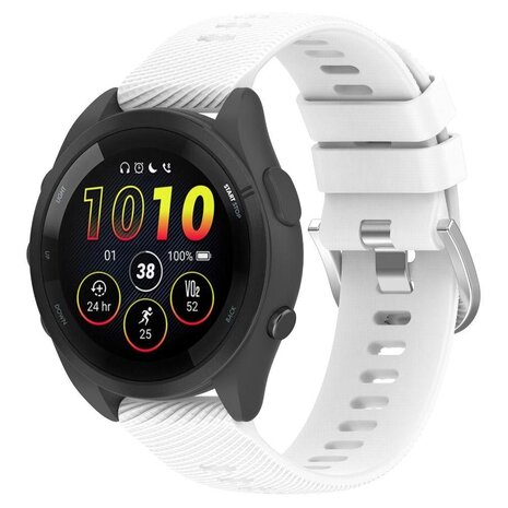 Strap-it® Strap-it Garmin Forerunner 265 Silikonarmband (Weiß)