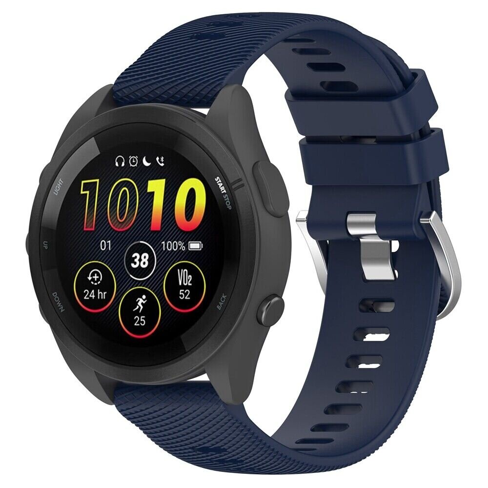 Strap-it® Strap-it Garmin Forerunner 265 Silikonarmband (Dunkelblau)