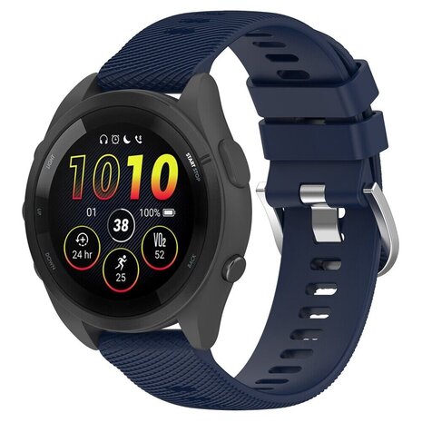 Strap-it® Strap-it Garmin Forerunner 265 Silikonarmband (Dunkelblau)