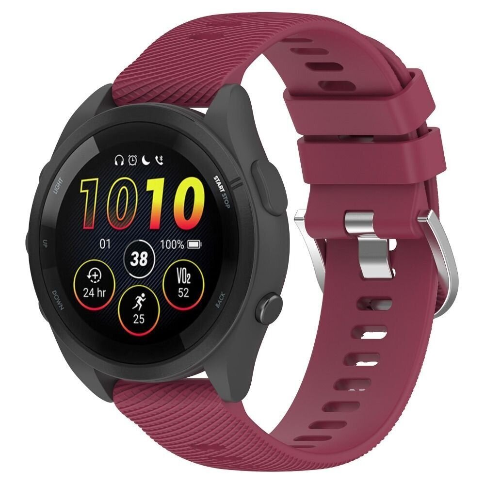 Strap-it® Strap-it Garmin Forerunner 265 Silikonarmband (Weinrot)