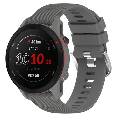 Strap-it® Strap-it Garmin Forerunner 255 Silikonarmband (Dunkelgrau)