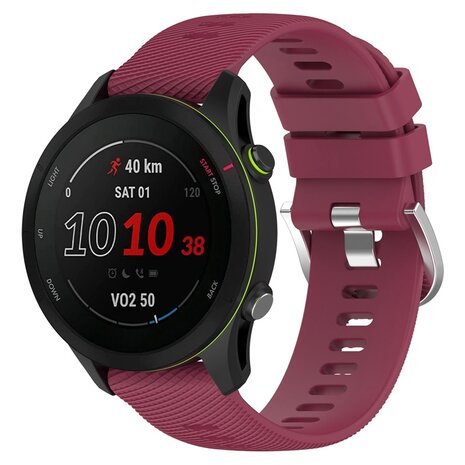 Strap-it® Strap-it Garmin Forerunner 255 Silikonarmband (Weinrot)