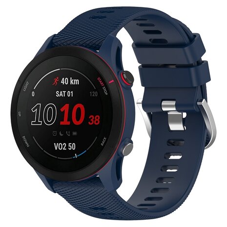 Strap-it® Strap-it Garmin Forerunner 255 Silikonarmband (Dunkelblau)