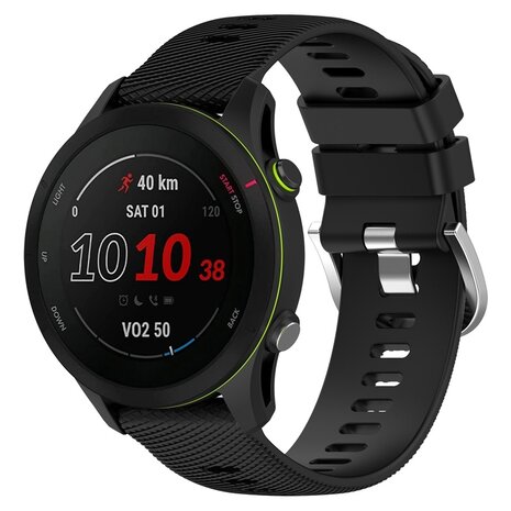 Strap-it® Strap-it Garmin Forerunner 255 Silikonarmband (Schwarz)