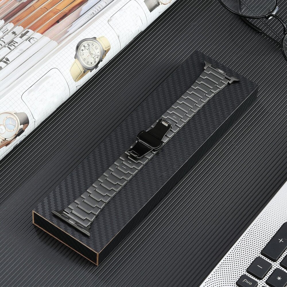 Strap-it® Strap-it Apple Watch Luxus-Titanarmband (Graphit) Strap-it® Strap-it Apple Watch Luxus-Titanarmband (Graphit)