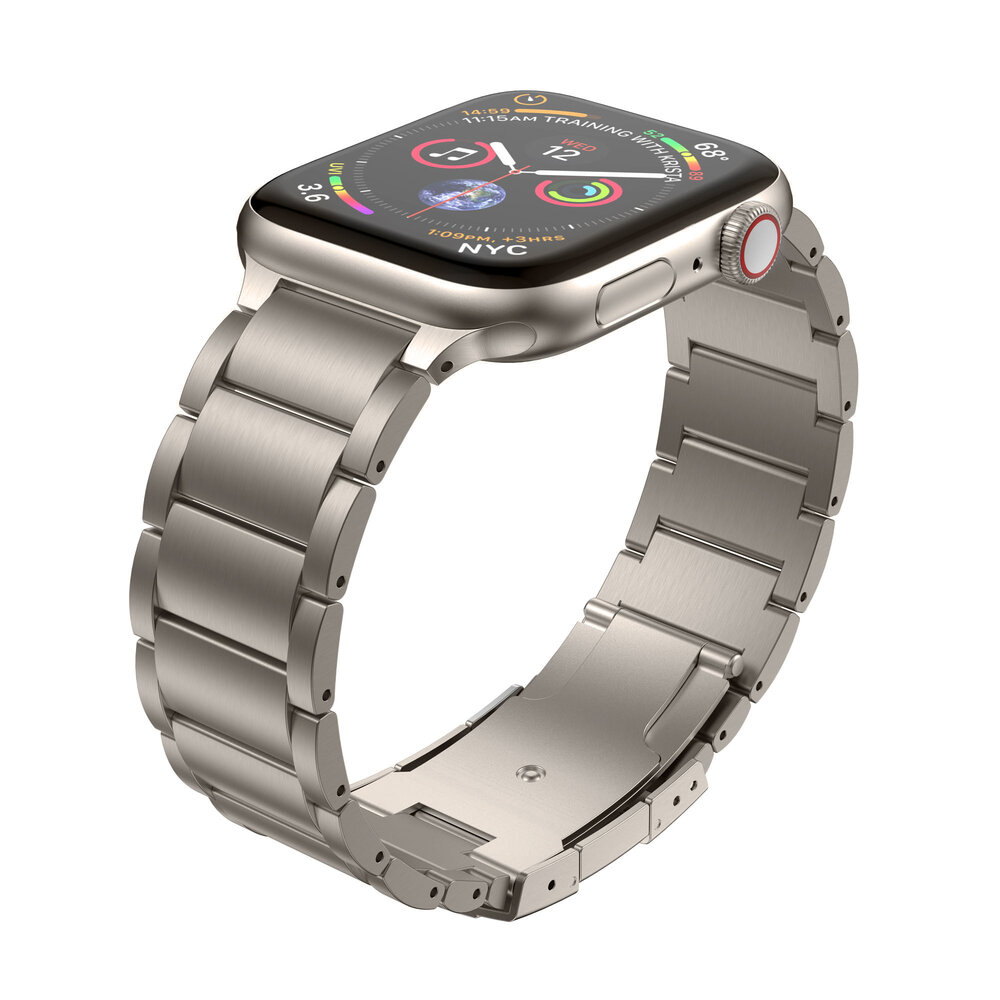 Strap-it® Strap-it Apple Watch Titanarmband (Titanium) Strap-it® Strap-it Apple Watch Titanarmband (Titanium)