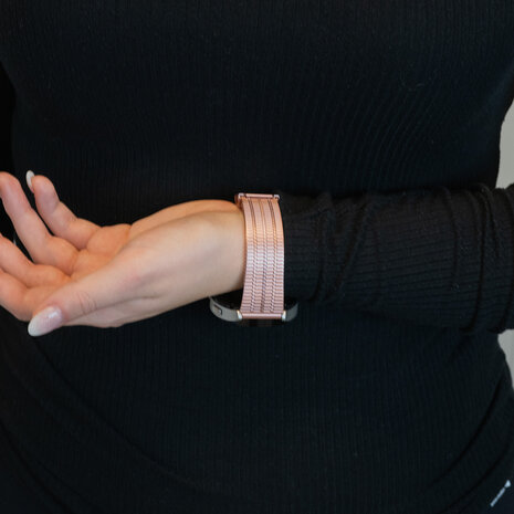 Bandz Bandz Amazfit Active Verstellbares Stahlarmband (Rosa) Bandz Bandz Amazfit Active Verstellbares Stahlarmband (Rosa)