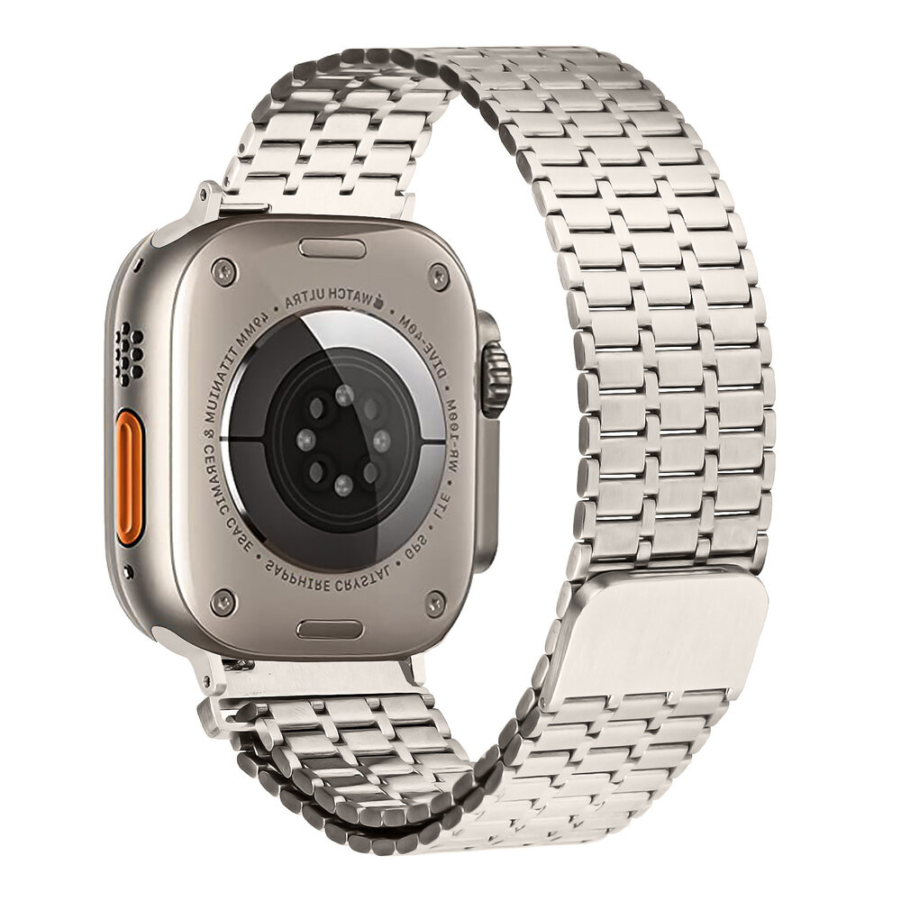Strap-it® Strap-it Apple Watch Luxus-Metallgewebe-Armband (Polarstern)