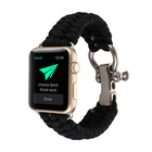 Strap-it® Strap-it Apple Watch Nylonseil-Armband (Schwarz)