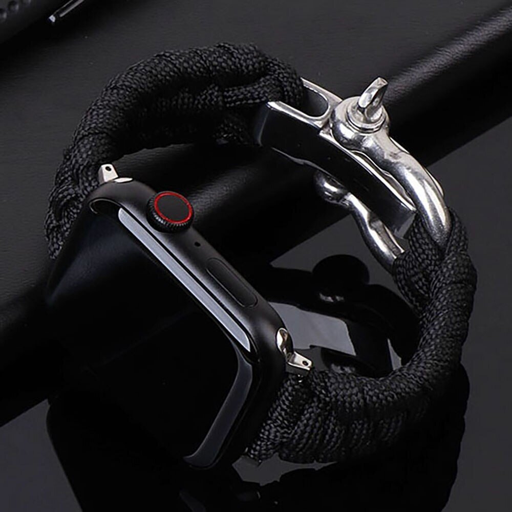 Strap-it® Strap-it Apple Watch Nylonseil-Armband (Schwarz) Strap-it® Strap-it Apple Watch Nylonseil-Armband (Schwarz)