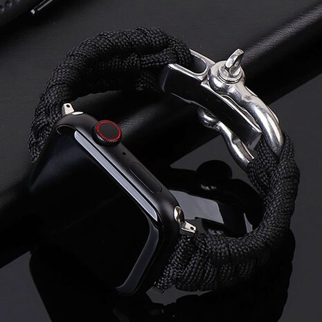 Strap-it® Strap-it Apple Watch Nylonseil-Armband (Schwarz) Strap-it® Strap-it Apple Watch Nylonseil-Armband (Schwarz)